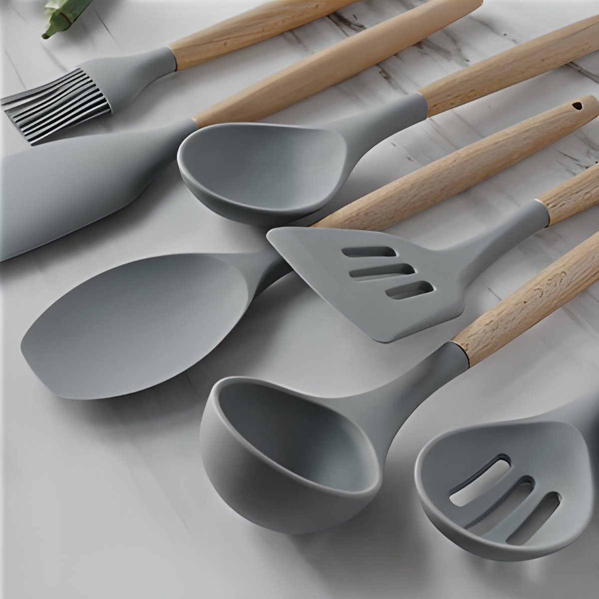 Kit Utensílios de Cozinha Silicone 19 Peças