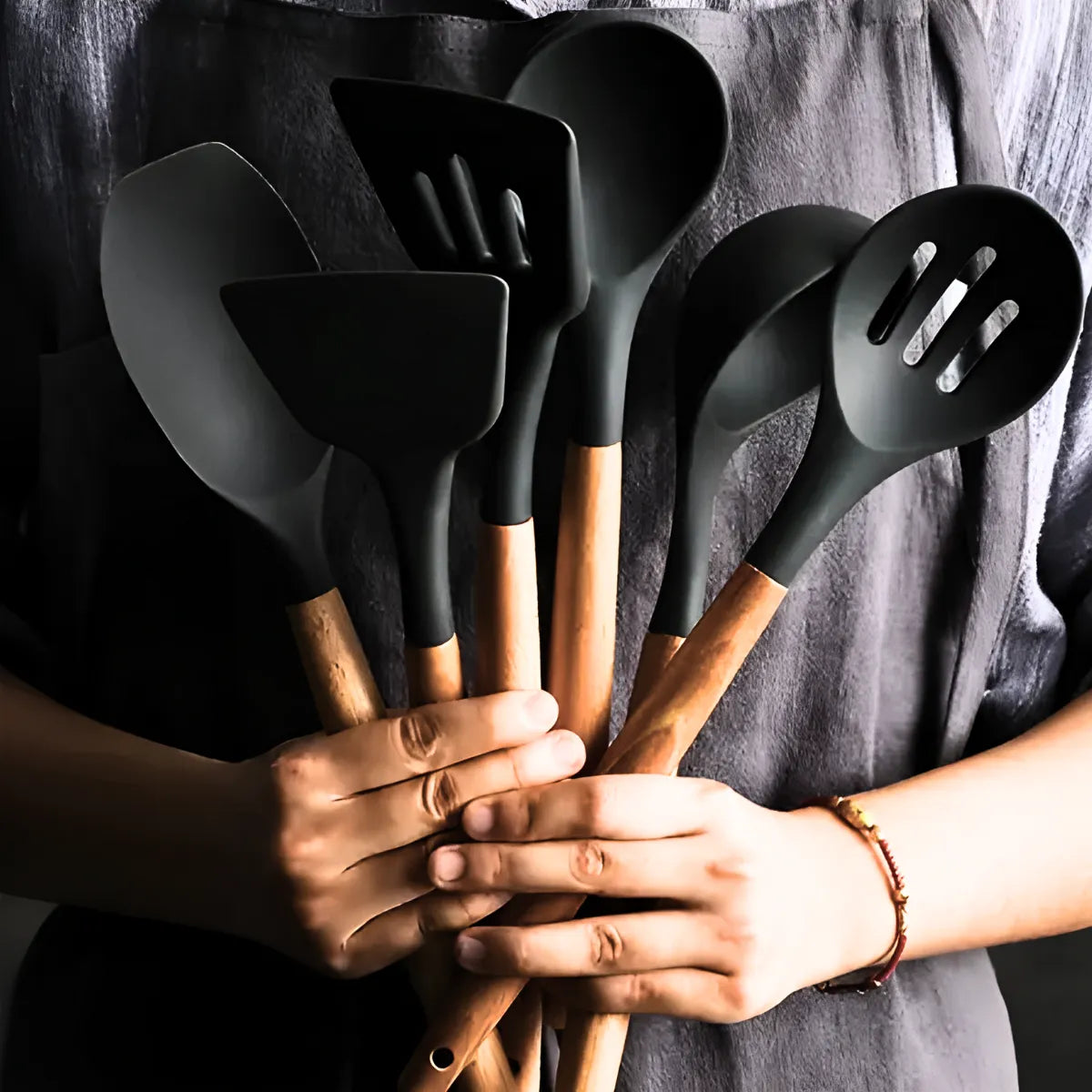 Kit Utensílios de Cozinha Silicone 19 Peças