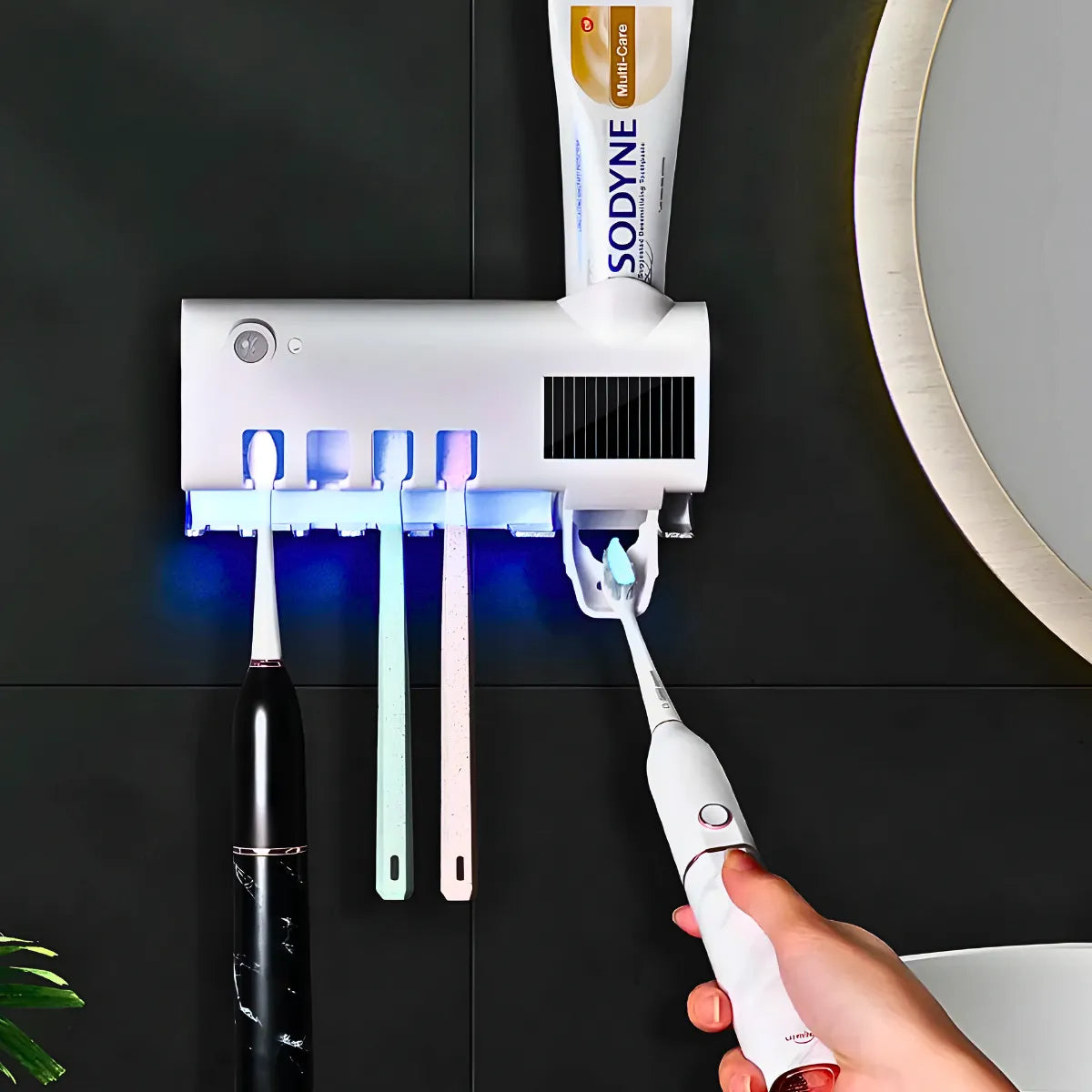 Suporte para Escova de Dentes Esterilizador com Luz UV