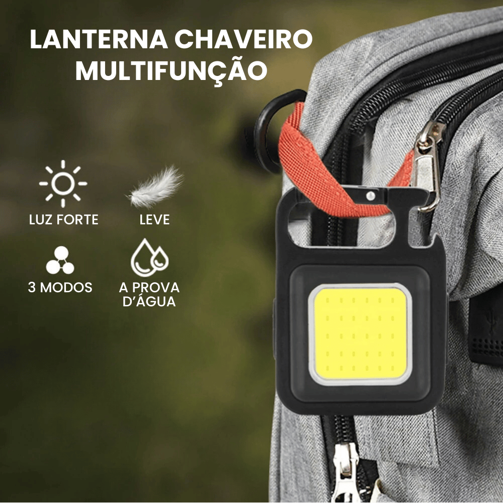 Lanterna Recarregável Chaveiro Multifunção