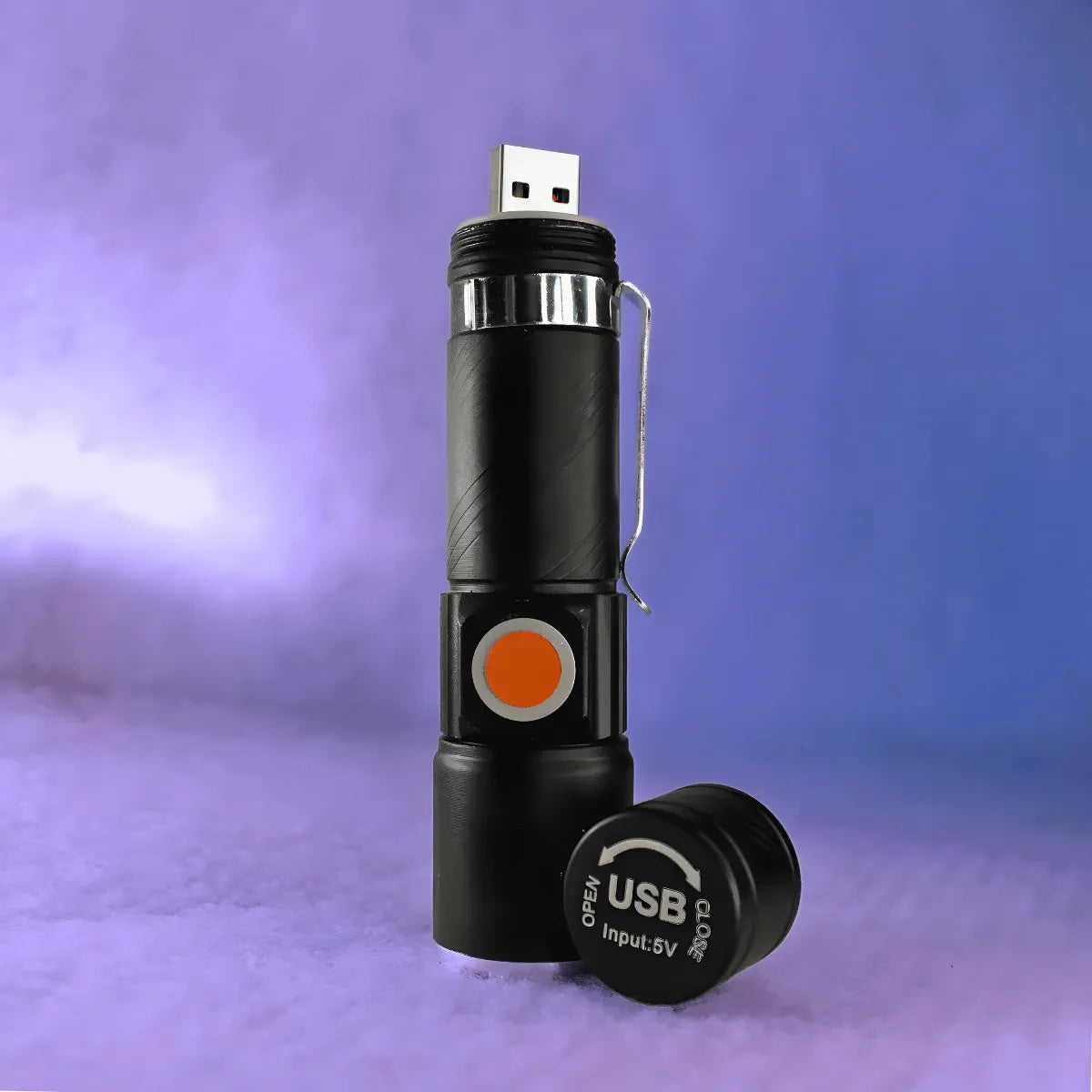 Lanterna de Luz Negra USB Recarregavel 