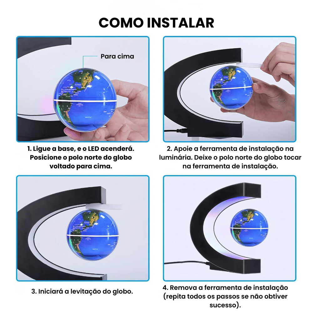 Luminária LED com Globo Flutuante