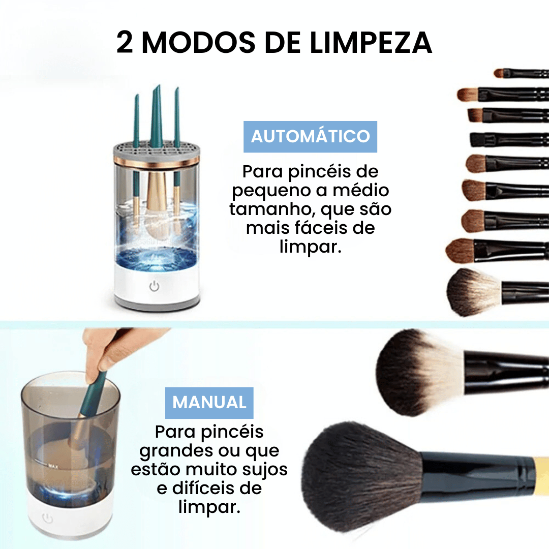 Limpador Pincel de Maquiagem Automatico